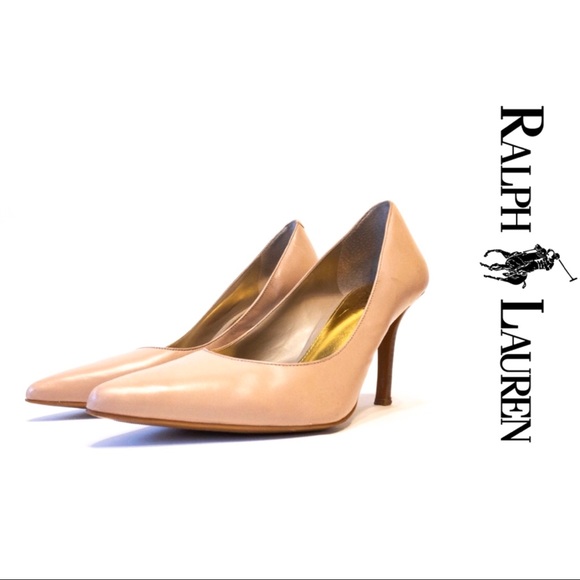 Lauren Ralph Lauren Shoes - 👠 Ralph Lauren Nude Heels SZ 9.5